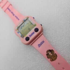 Nelsonic Barbie Volleyball LCD Video Action Wrist Game Vintage Pink Retro Watch